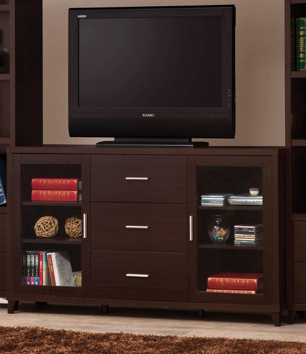 700881 Cappuccino Contemporary Living room : tv consoles By coaster - sofafair.com