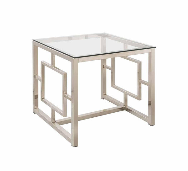 Living room: glass top occasional tables 703737 End Table1 By coaster - sofafair.com