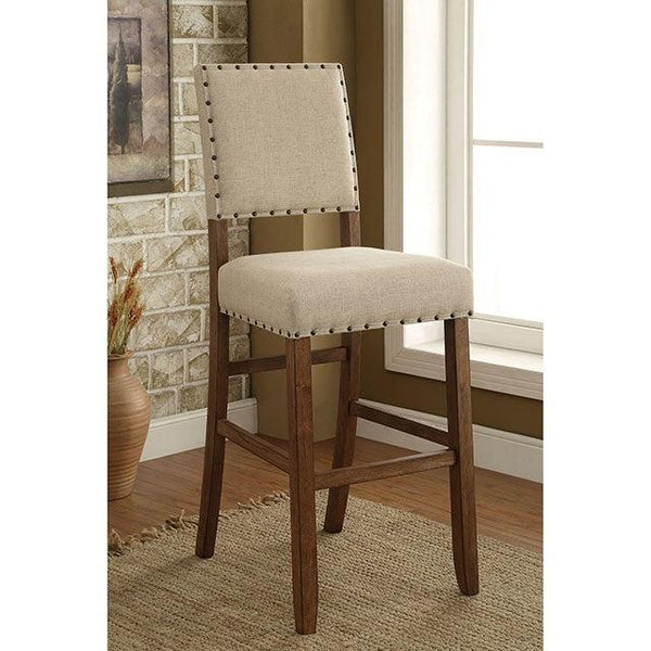 Sania CM3324BC-2PK Rustic Oak Rustic Bar Chair (2/Box) By Furniture Of America - sofafair.com