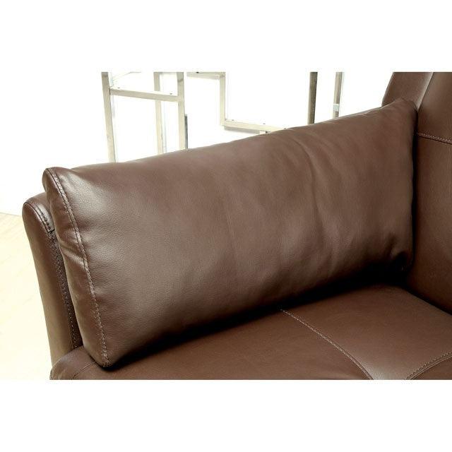 Peever CM6268BR-SET Brown Contemporary Sectional By Furniture Of America - sofafair.com