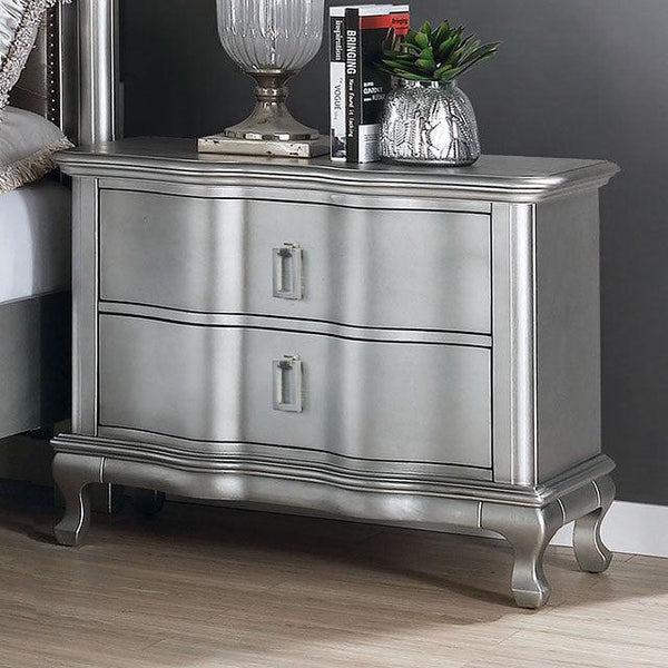 Aalok CM7864N Silver Glam Night Stand By Furniture Of America - sofafair.com