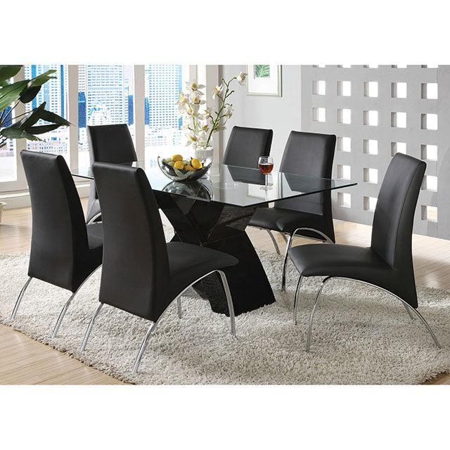 Wailoa CM8370BK-T Black Contemporary Dining Table By Furniture Of America - sofafair.com