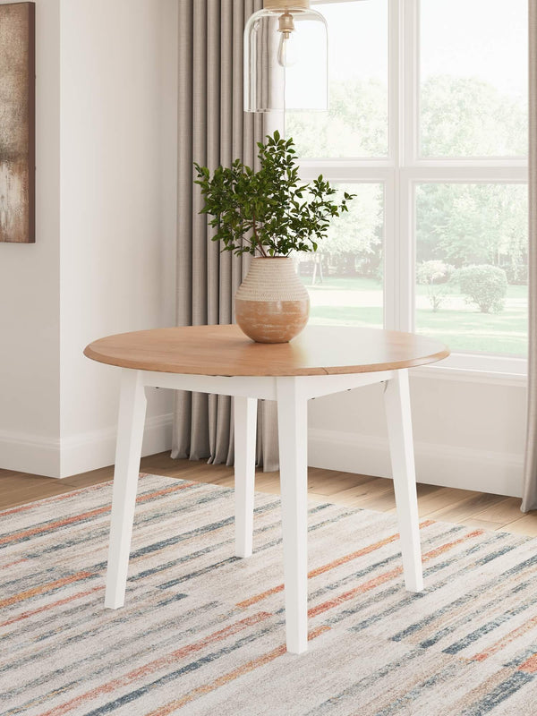 Gesthaven Dining Drop Leaf Table D398-15 White Casual Casual Tables