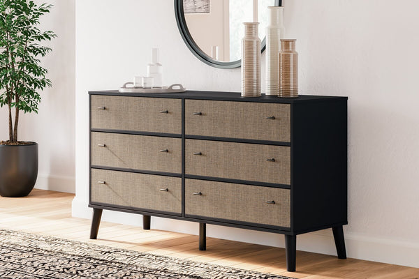 EB1198-231 Black/Gray Contemporary Charlang Dresser