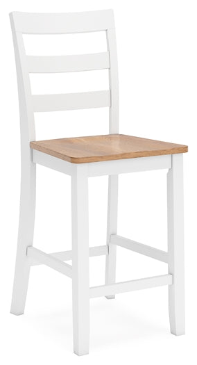 D398-124 White Casual Gesthaven Counter Height Barstool