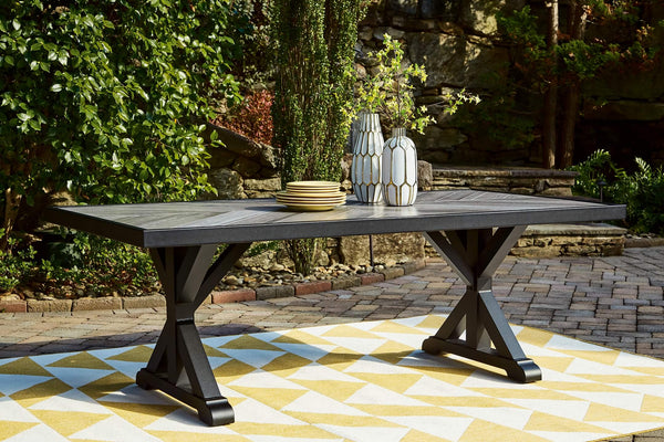 P792-625 Black/Gray Casual Beachcroft Outdoor Dining Table