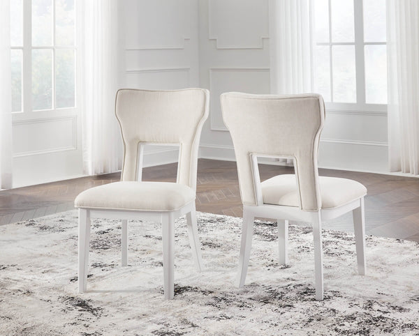 D822-01 White Contemporary Chalanna Dining Chair