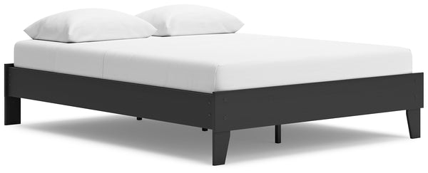 Socalle Queen Platform Bed EB1865-113 Black/Gray Casual Master Beds