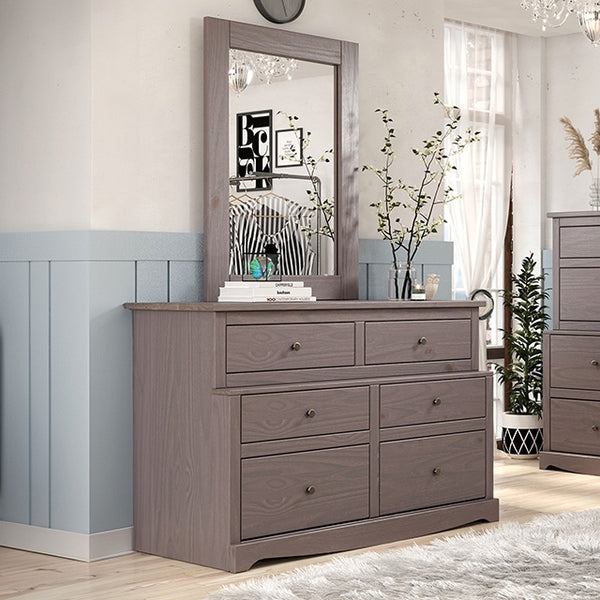 Furniture Of America Stavros Dresser AM7002GY-D Gray Rustic - sofafair.com