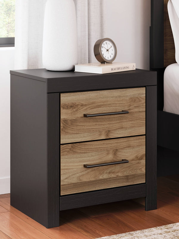 B2073-92 Black/Gray Casual Vertani Nightstand