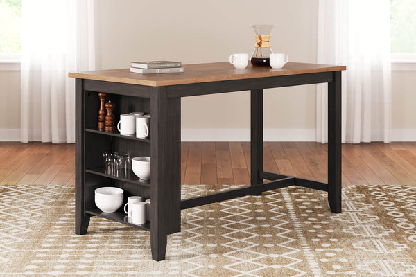 Gesthaven Counter Height Dining Table D396-13 Brown/Beige Casual Counter Height Table