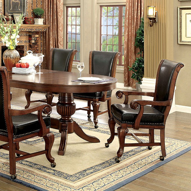 Furniture Of America Melina Game Table CM-GM367CH-T Brown Cherry Transitional - sofafair.com