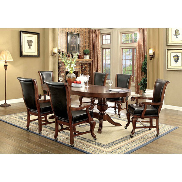 Furniture Of America Melina Game Table CM-GM367CH-T Brown Cherry Transitional - sofafair.com