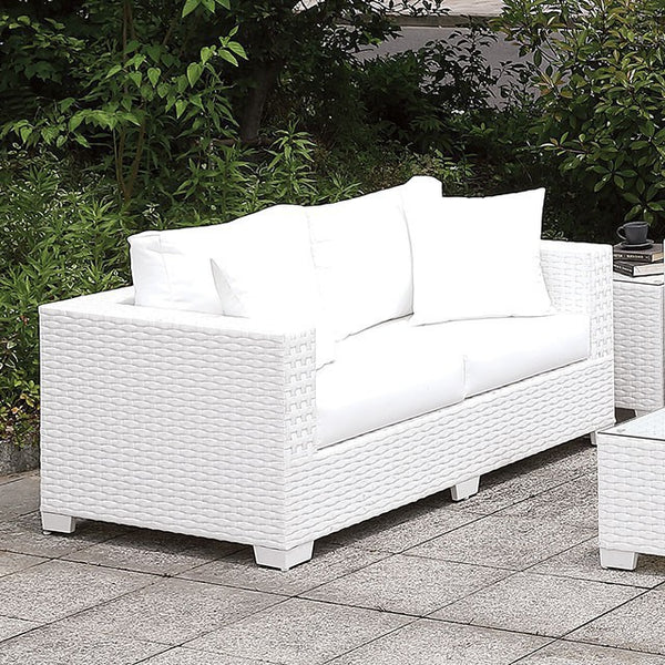 Furniture Of America Somani Chaise CM-OS2128WH-G White Contemporary - sofafair.com