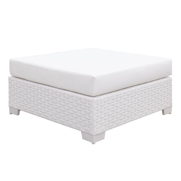 Furniture Of America Somani Ottoman CM-OS2128WH-F White Contemporary - sofafair.com