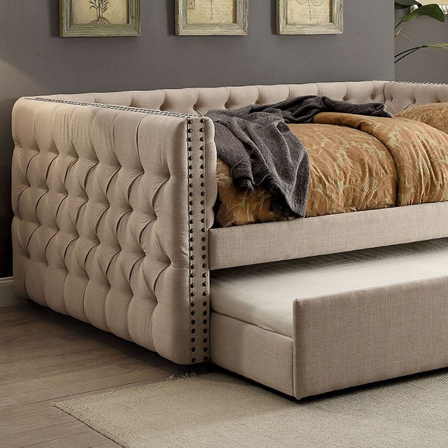 Furniture Of America Suzanne Daybed CM1028 Ivory Transitional - sofafair.com