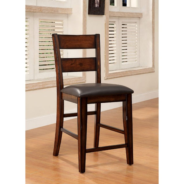 Furniture Of America Dickinson Counter Ht. Chair (2/Box) CM3187PC-2PK Dark Cherry Transitional - sofafair.com