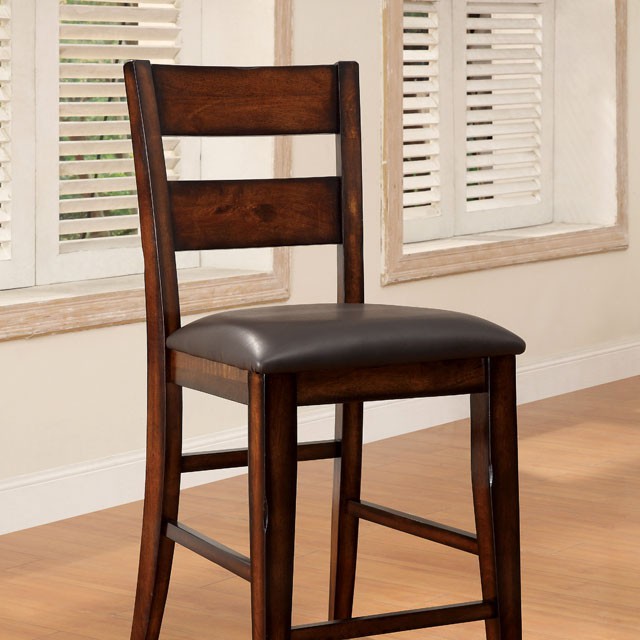 Furniture Of America Dickinson Counter Ht. Chair (2/Box) CM3187PC-2PK Dark Cherry Transitional - sofafair.com