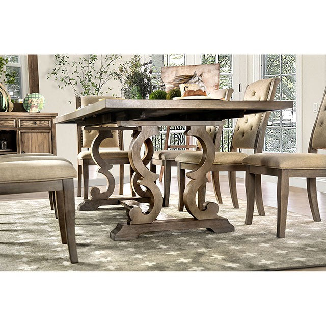 Furniture Of America Patience Dining Table CM3577T Rustic Natural Tone/Beige Rustic - sofafair.com