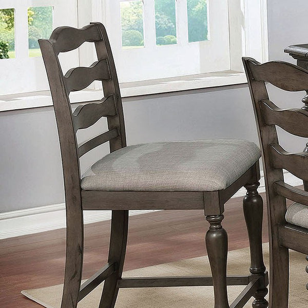 Furniture Of America Theresa Counter Ht. Chair (2/Ctn) CM3912GY-PC-2PK Gray/Light Gray Transitional - sofafair.com