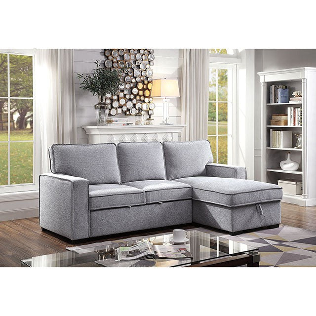 Furniture Of America Ines Sectional CM6964-SECT Gray Contemporary - sofafair.com