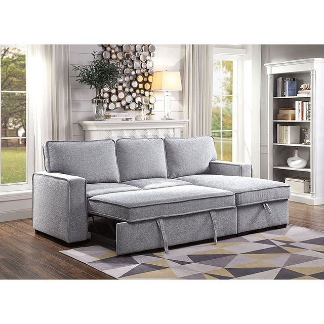 Furniture Of America Ines Sectional CM6964-SECT Gray Contemporary - sofafair.com