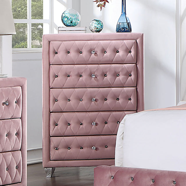 Furniture Of America Zohar Chest CM7130PK-C Pink Glam - sofafair.com