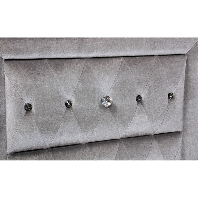 Furniture Of America Alzir Night Stand FM7150GY-N Gray Glam - sofafair.com