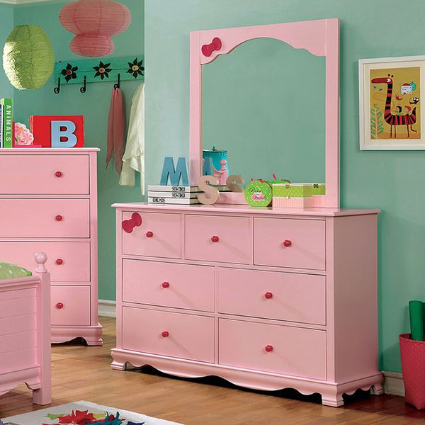 Furniture Of America Dani Dresser CM7159PK-D Pink Transitional - sofafair.com