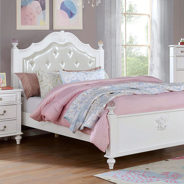 Furniture Of America Belva Bed CM7174 White Traditional - sofafair.com