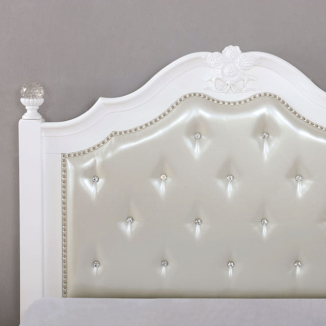 Furniture Of America Belva Bed CM7174 White Traditional - sofafair.com