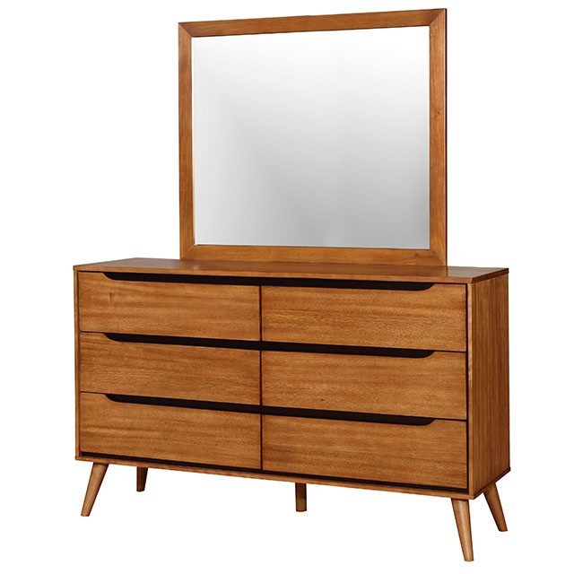 Furniture Of America Lennart Dresser CM7386A-D Oak Mid-Century Modern - sofafair.com