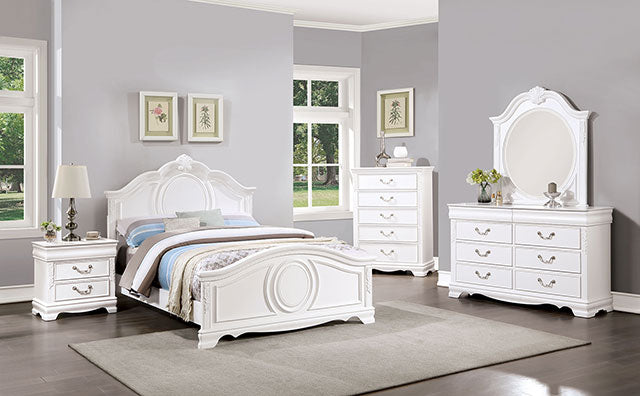 Furniture Of America Alecia Bed CM7458WH White Transitional - sofafair.com