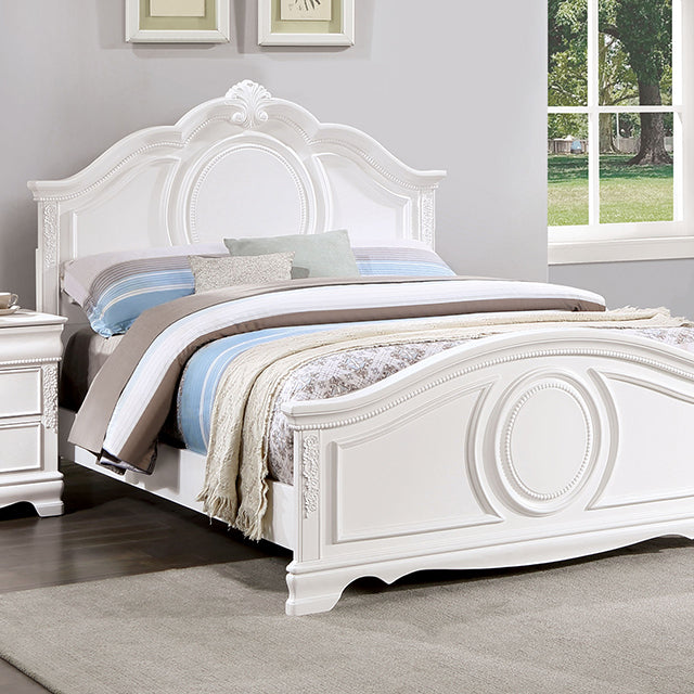 Furniture Of America Alecia Bed CM7458WH White Transitional - sofafair.com