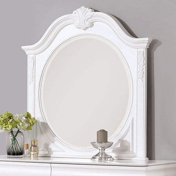 Furniture Of America Alecia Mirror CM7458WH-M White Transitional - sofafair.com