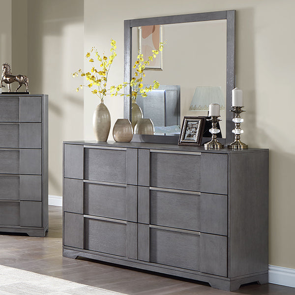 Furniture Of America Regulus Dresser CM7475GY-D Gray Contemporary - sofafair.com