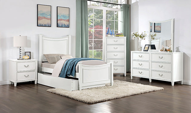 Furniture Of America Lycoris Nightstand CM7477WH-N White Transitional - sofafair.com