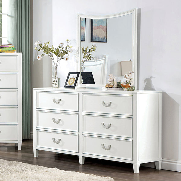 Furniture Of America Lycoris Dresser CM7477WH-D White Transitional - sofafair.com