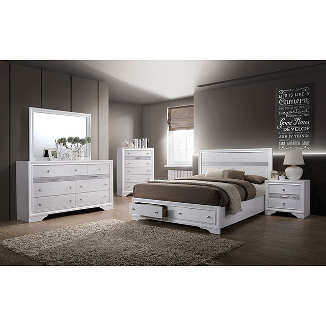Furniture Of America Chrissy Dresser CM7552D White Contemporary - sofafair.com