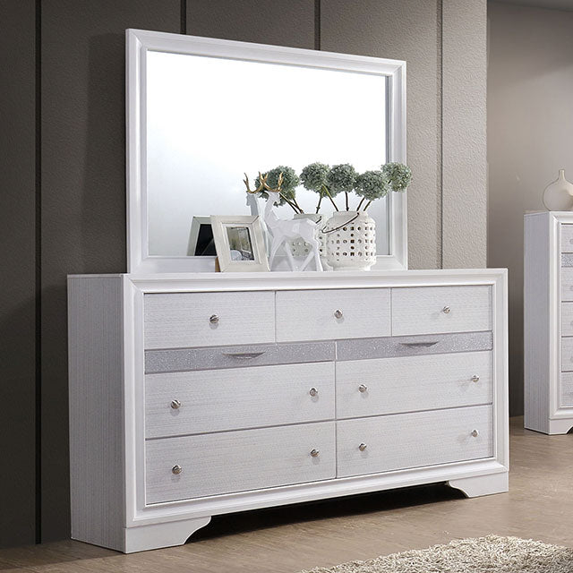 Furniture Of America Chrissy Dresser CM7552D White Contemporary - sofafair.com