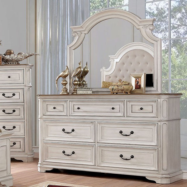 Furniture Of America Pembroke Dresser CM7561D Antique Whitewash Transitional - sofafair.com