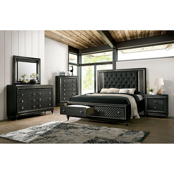 Furniture Of America Demetria Bed CM7584DR Metallic Gray Contemporary - sofafair.com