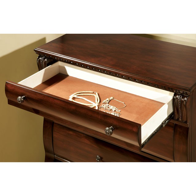 Furniture Of America Burleigh Chest CM7791C Cherry Transitional - sofafair.com
