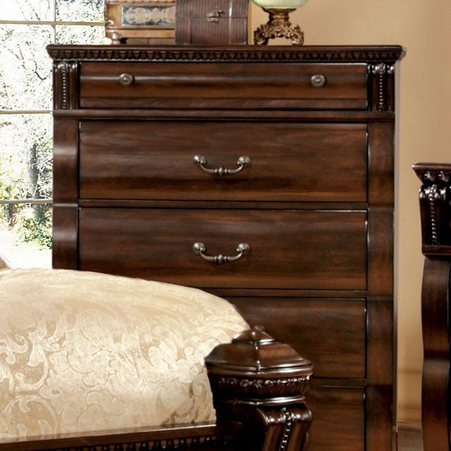 Furniture Of America Burleigh Chest CM7791C Cherry Transitional - sofafair.com