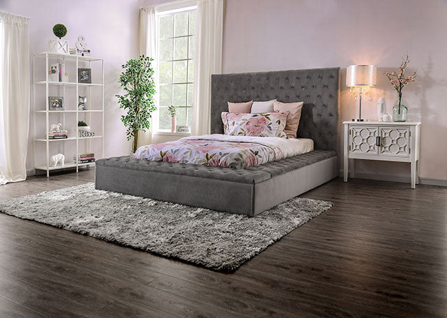 Furniture Of America Golati Bed CM7895GY-Q Gray Transitional - sofafair.com