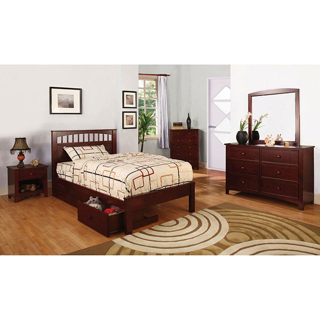 Furniture Of America Carus Bed CM7904CH-T Cherry Transitional - sofafair.com