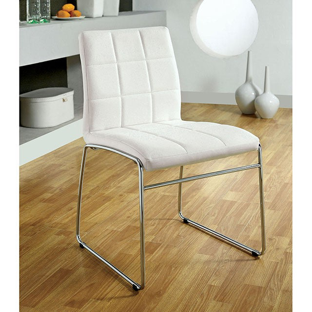 Furniture Of America Kona 5 Pc Dining Table Set CM8320T-BK-5PC Chrome Contemporary - sofafair.com