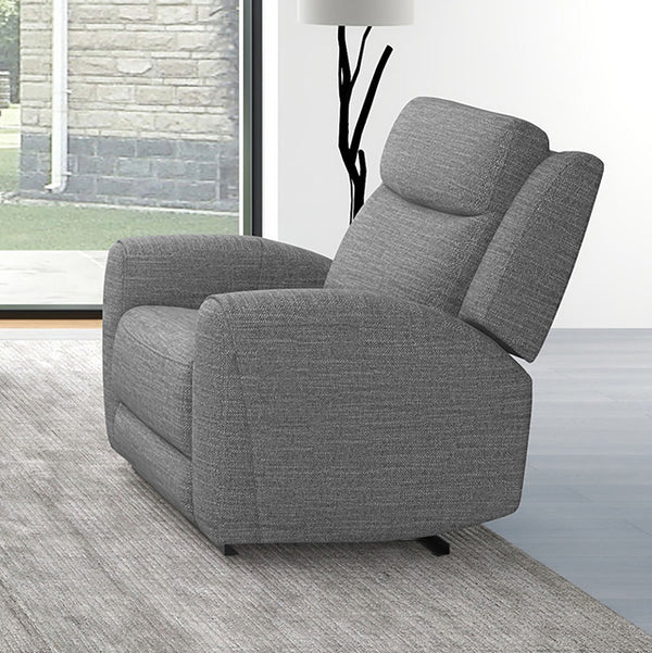 Furniture Of America Antonius Manual Recliner CM9985GY-CH-M Gray Contemporary - sofafair.com