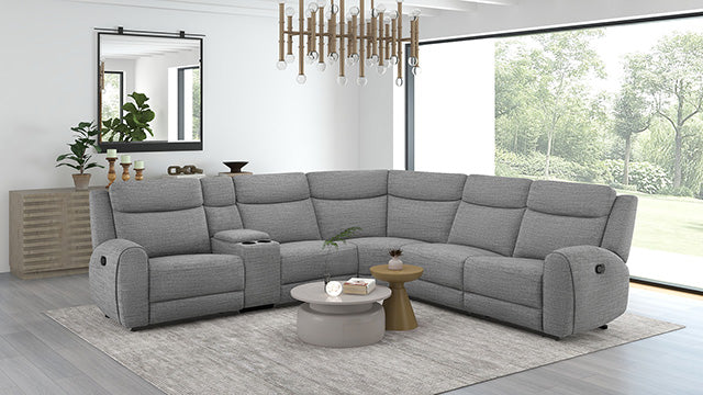 Furniture Of America Antonius Motion Sectional CM9985GY-M Gray Contemporary - sofafair.com