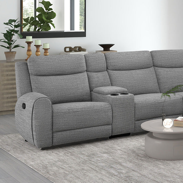 Furniture Of America Antonius Motion Sectional CM9985GY-M Gray Contemporary - sofafair.com